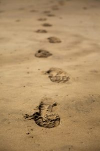 Footprint on the sand